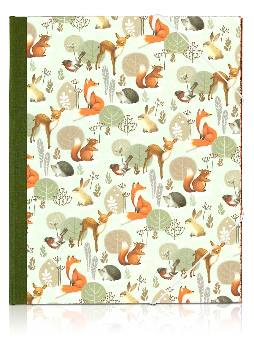 Eckspannmappe Kleine Waldfreunde Grün, A4