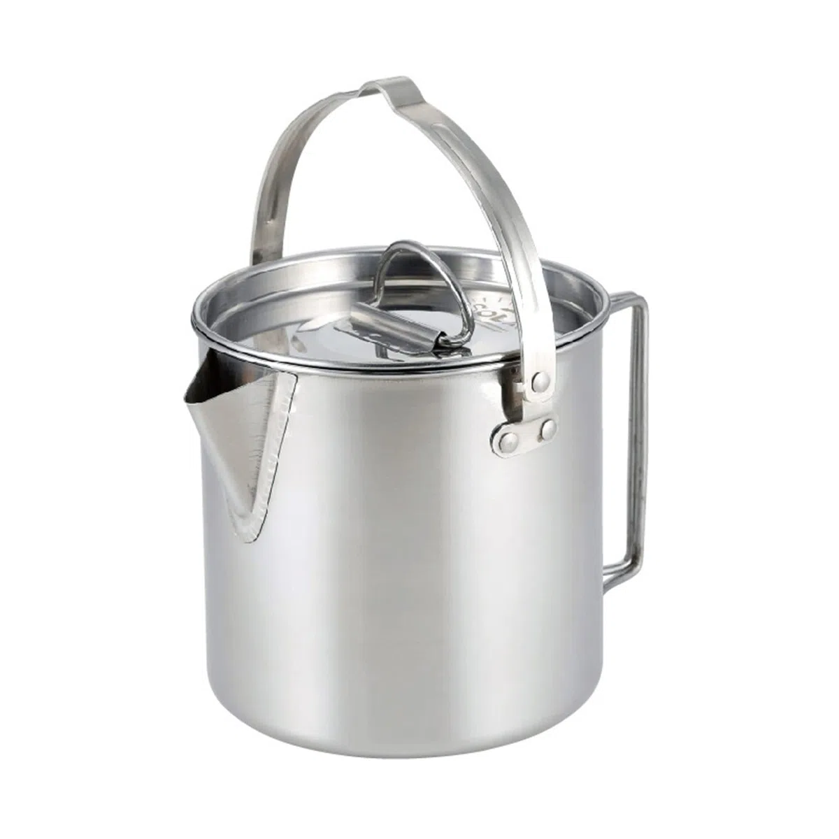Lixada Edelstahl Kochen Teekessel Kaffeekanne mit Deckel und Griff für Camping Wandern Angeln