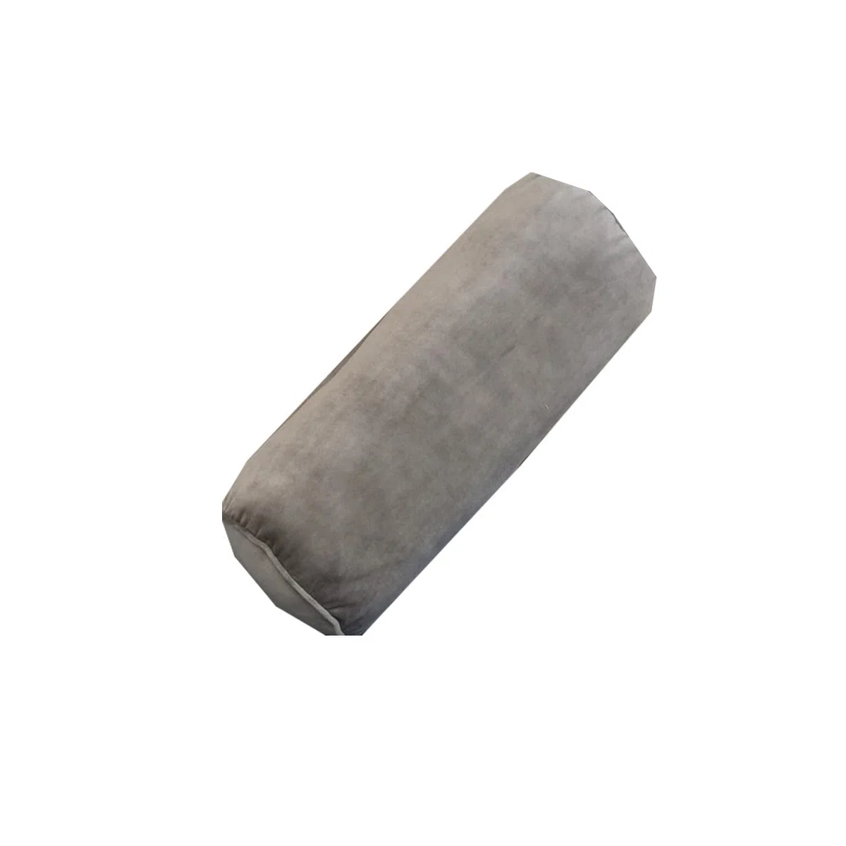Einfarbige, runde Nackenrolle für Sofa, Bett, Erkerfenster, waschbarer Plüschstoff, bequemes stützendes Nackenkissen (Dunkelgrau, 15 x 60 cm)