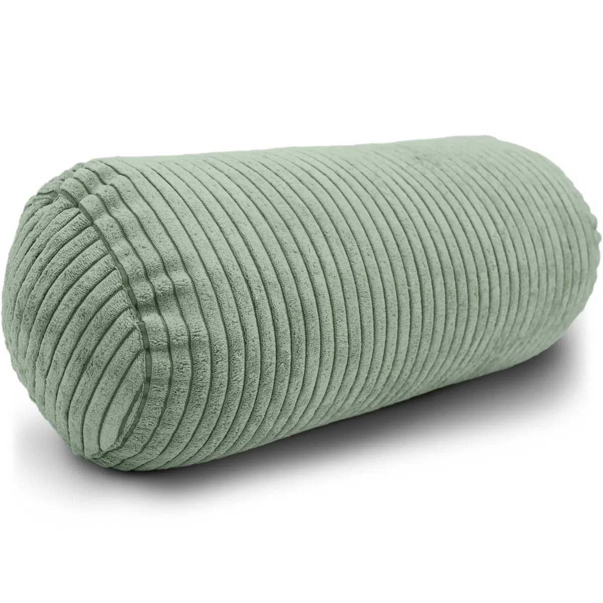 Amilian Nackenrolle mit Bezug 40x15 cm – Cord Kissen mit Füllung – Waschbar – Für Erwachsene & Kinder – Ideal für Nacken (Blattpoesie, 40 x 15 cm)