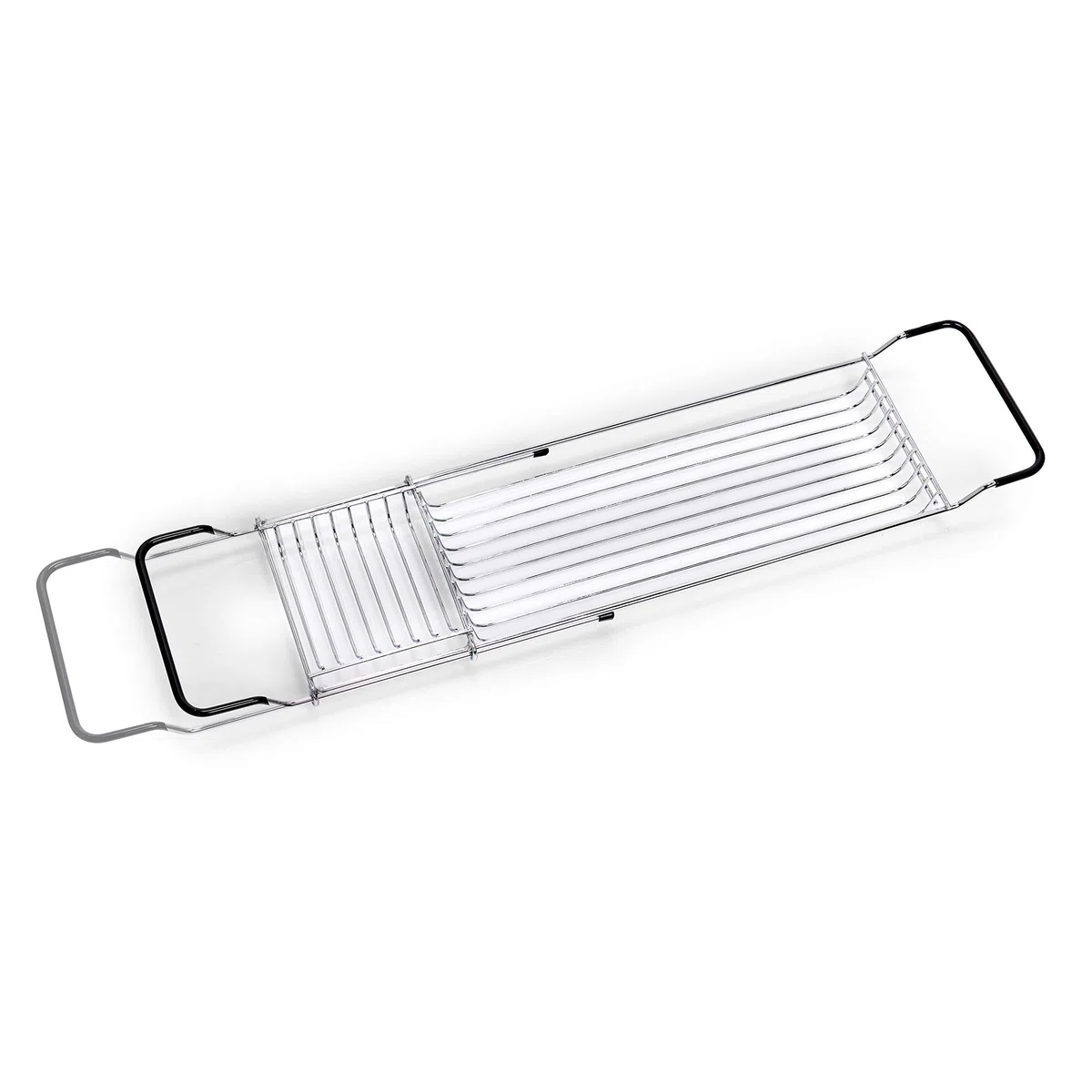 Zeller 18409 Badewannenablage, ausziehbar, ca. 65,5-76,5 x 15,5 x 4 cm, Silber, 1 - Pack