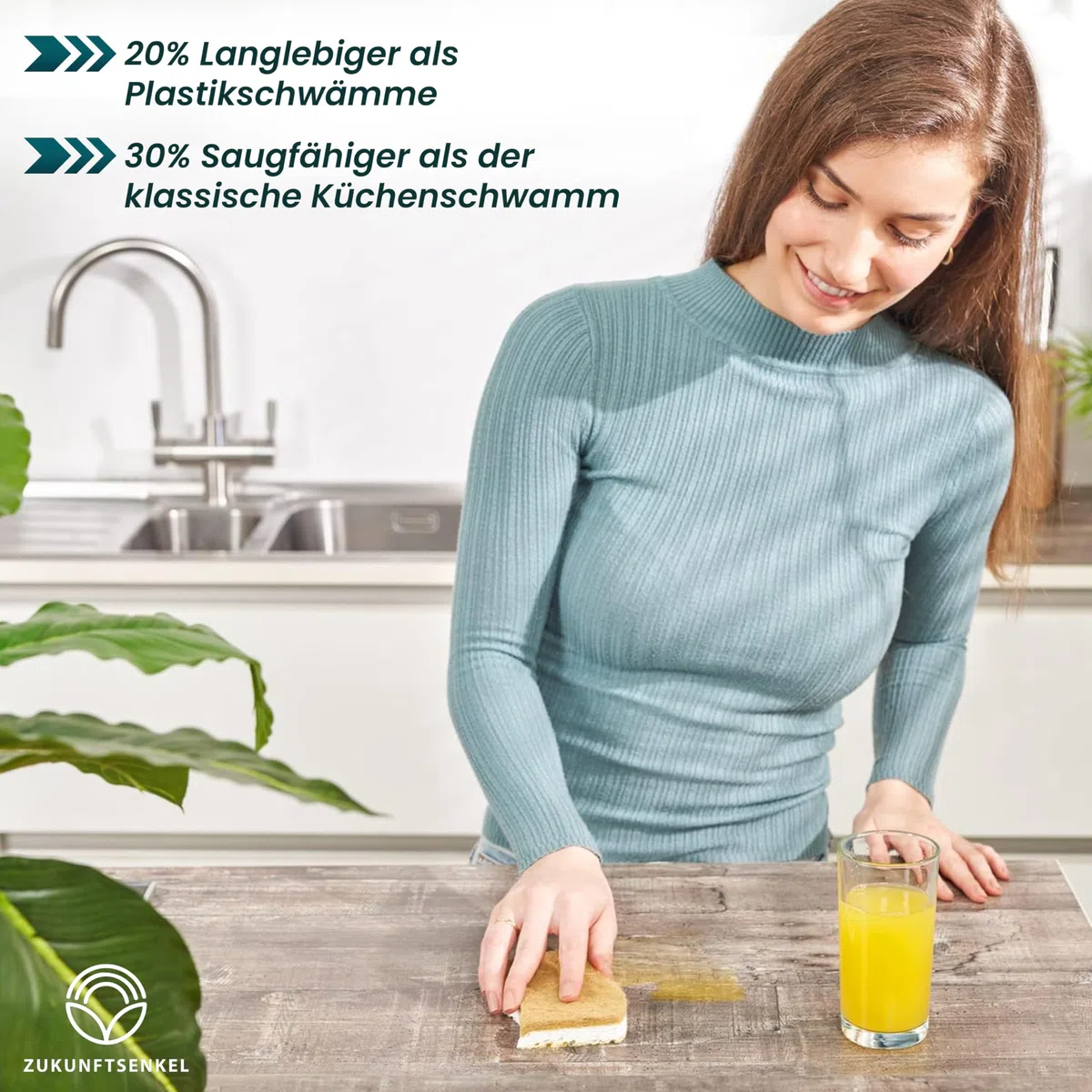 Spülschwamm Nachhaltig Küchenschwämme Biologisch Abbaubar Naturschwamm Umweltfreundlicher Kokosschwamm (12)