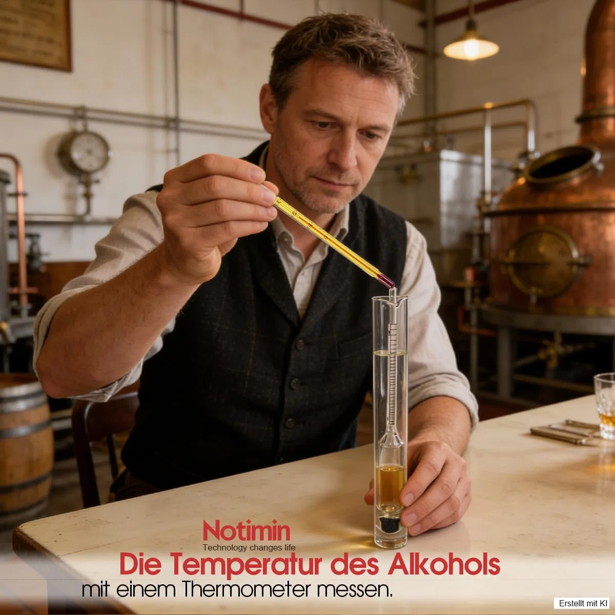 Alkoholmeter 3 pcs 0-40 Vol%, 40-70 Vol%, 70-100 Vol% Alkoholmessgerät Tester Alkoholgehalt + Glas Meßzylinder für alle Spirituosen/Destillate, Whisky, Brandy, Wodka