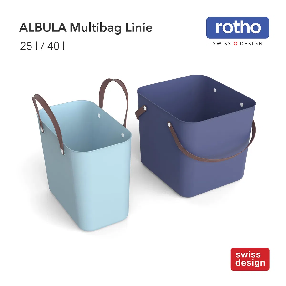 Rotho Albula Einkaufskorb mit Henkel 25l | Praktischer Korb, ideal als Einkaufstasche und für unterwegs | ergonomische Griffe | Tragkraft bis zu 40 kg | pflegeleicht | türkis