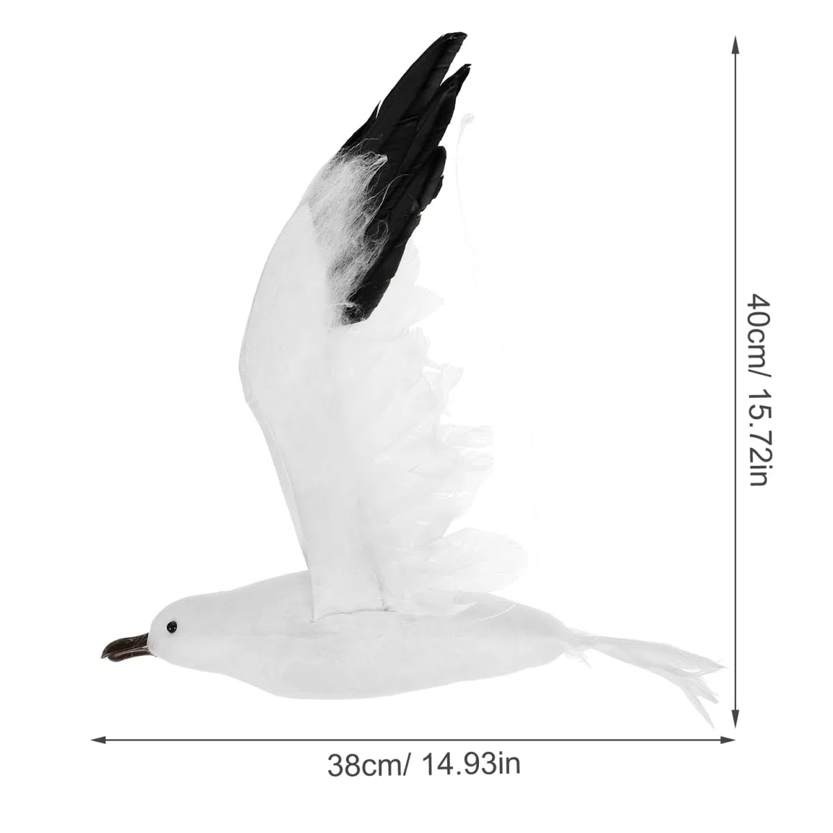 GARVALON 1stk Hängende Fliegender Vogel Möwe Deko Schaumstoff Vogel Modell Schaumstoff Weißer Vogelschmuck Taubenschreck Weihnachtsdeko FüR Garten Balkon Party Hochzeit Innen AußEn