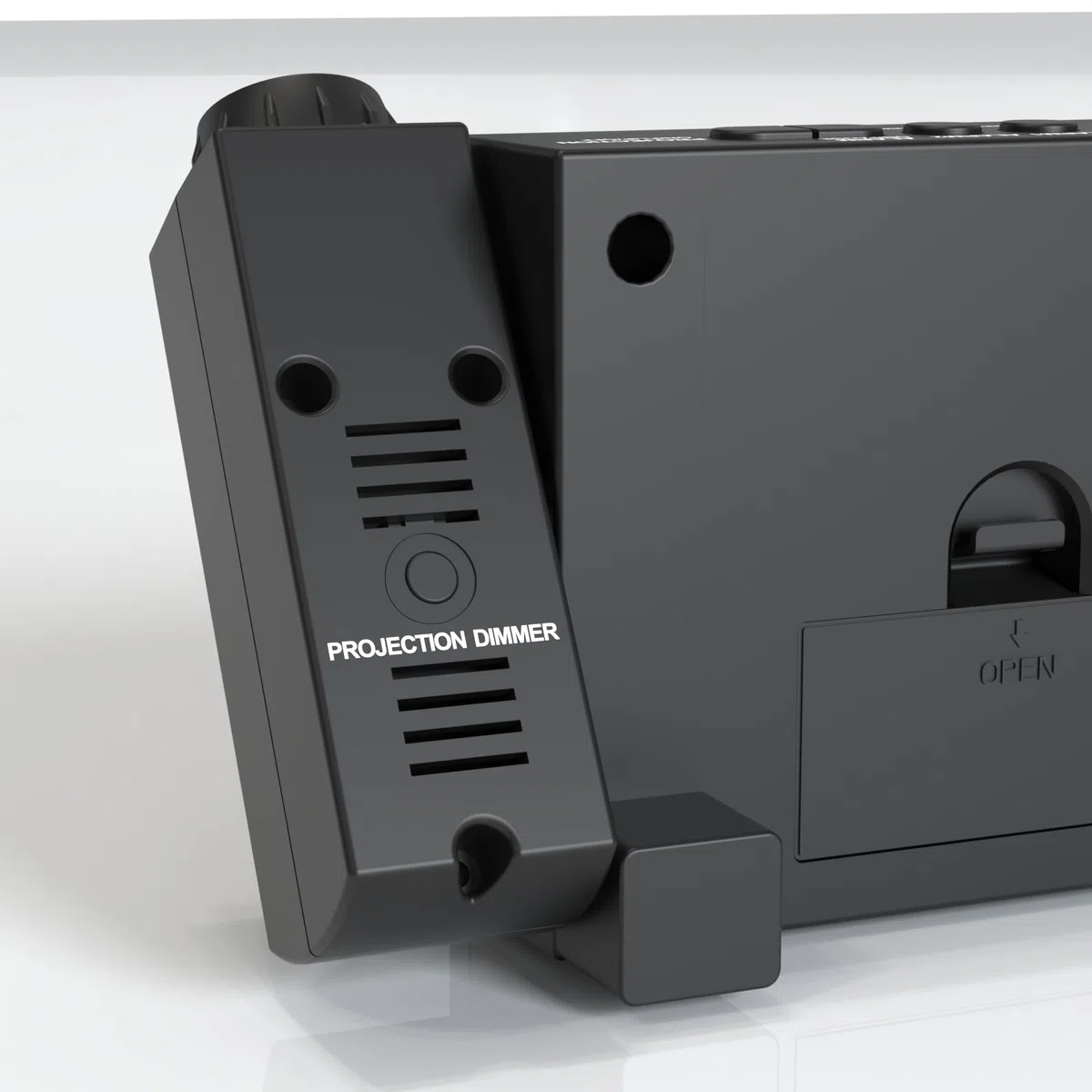Projektionswecker für Schlafzimmer, Digitalwecker mit großer 7" LED-Anzeige, Dimmer, 180° Projektor, USB-Ladegerät, 12/24 H, DST, Snooze, Batterie Backup, Schreibtisch Wand Deckenuhr für ältere Kinder