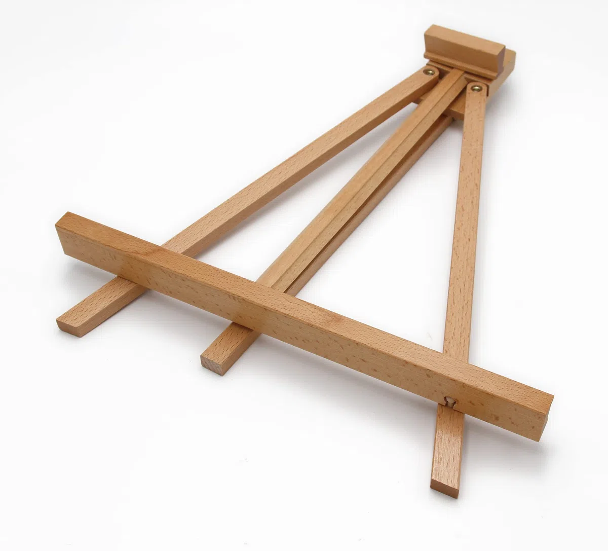 Paintersisters Display Staffelei Prato, Tischstaffelei aus Buchenholz, Sitzstaffelei für Keilrahmen bis 70 cm, klappbarer Bildhalter, Ministaffelei, Dreibein