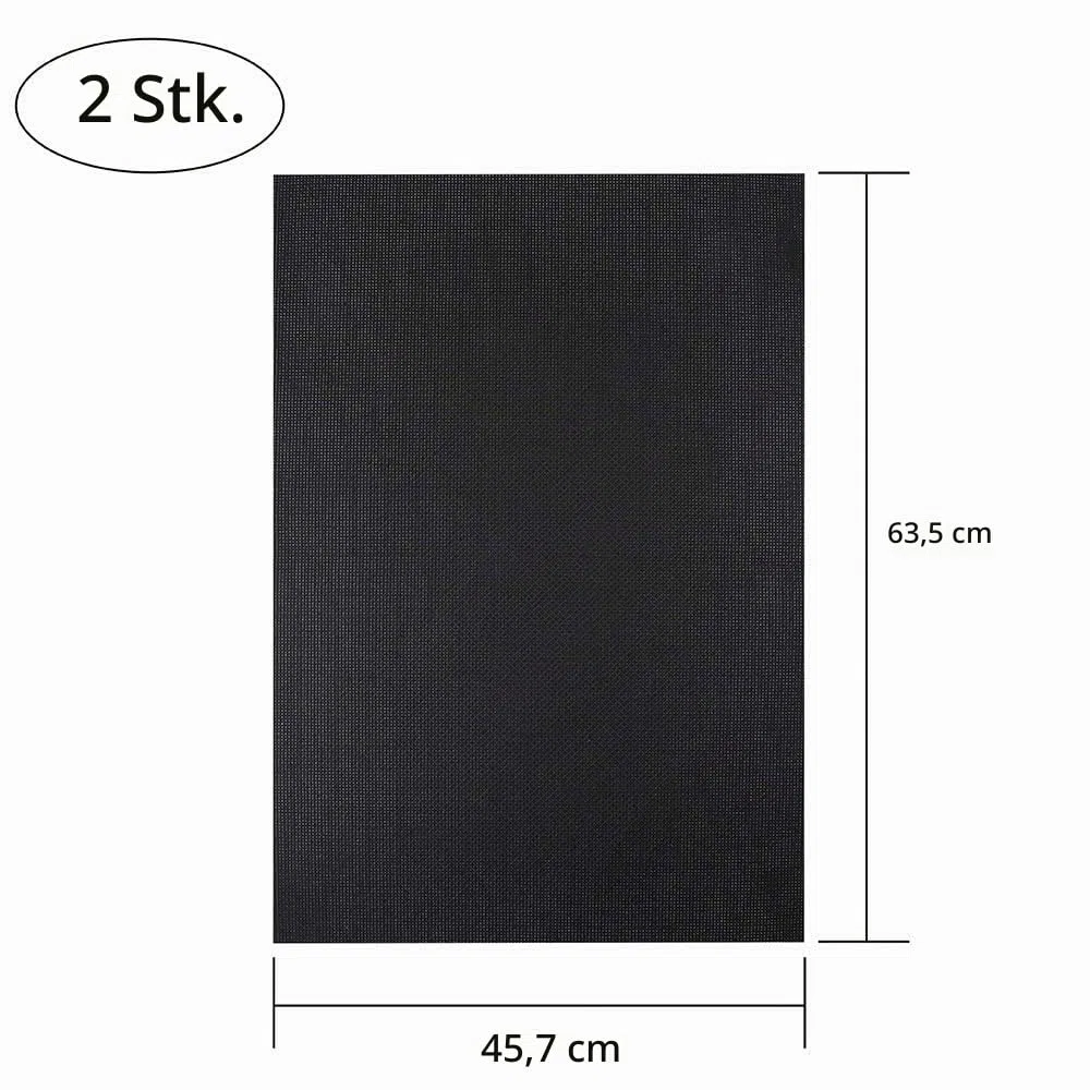 Caydo 2 Stück Kreuzstich-Stoff, 14 Count, Aida, 63,5 x 45,7 cm, Schwarz