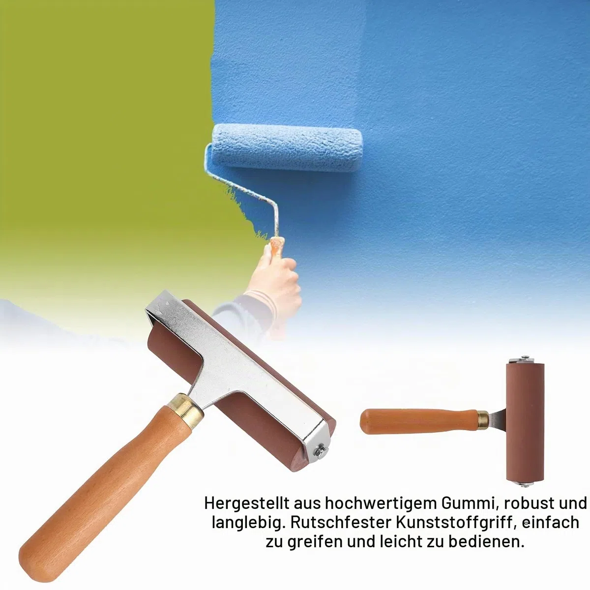 Goshyda Brayer, weiche Flexible langlebige elastische Gummiwalze, um den Druck zu beenden, glatt und sauber zu stempeln, geeignet für Druckgrafik, Tintenblock, Geschnitzte Oberfläche(10cm)
