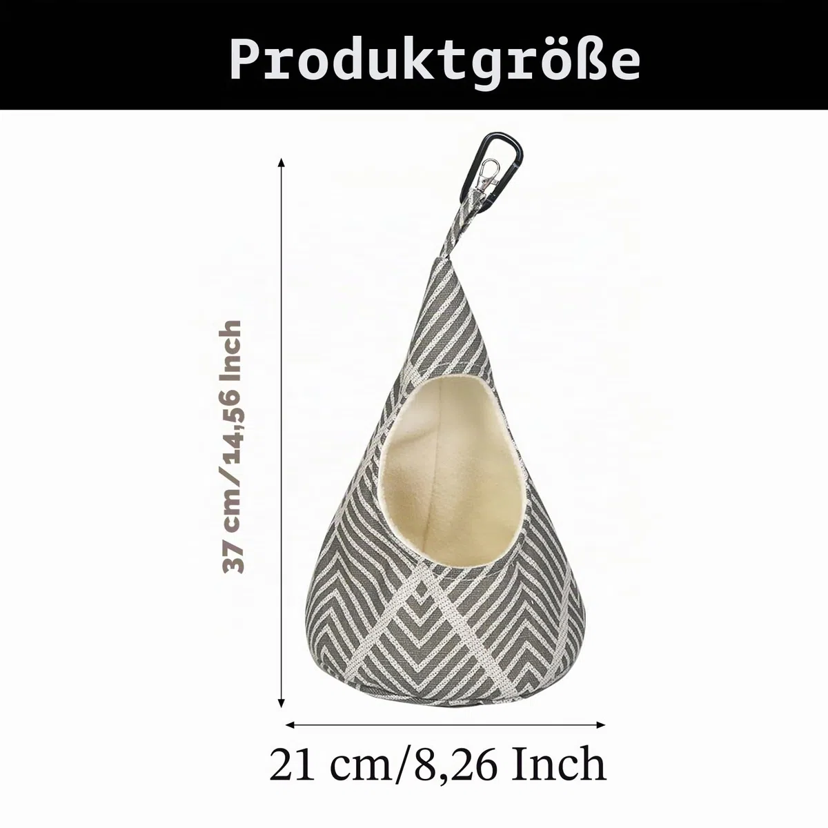 Konischer Wäscheklammerbeutel zur Aufbewahrung, zum Aufhängen, Wäscheklammer-Halter zum Schieben auf Wäscheleine oder Wäscheleine, praktische Baumwoll-Wäsche-Aufbewahrungslösung zum Waschen von