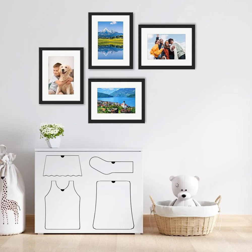 16 Stück Passepartout Karton 40 x 30 cm Aussen 1mm Stark Weiße Passepartouts Innengröße 30x20 cm für Bilderrahmen Passpartu für Bilder Fotos und Kunstwerke