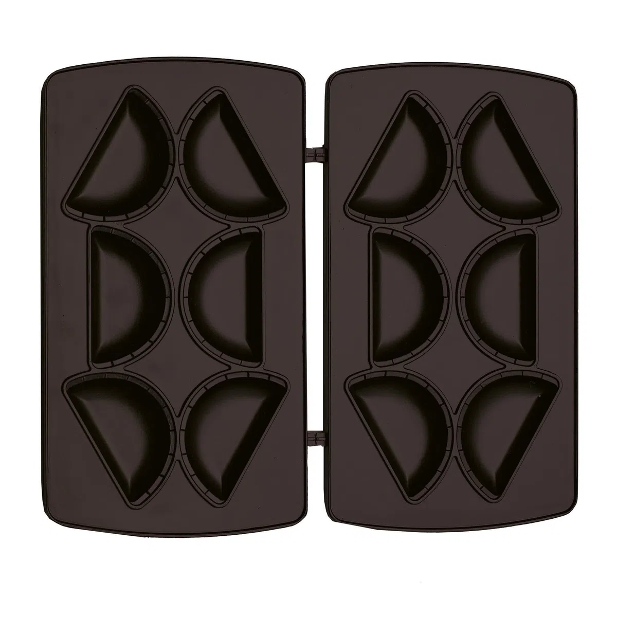 Syntrox Germany Plattenset für SM-1300W, Multimaker SM-1300W Zubehör, Plattengröße 23,5 x 13,2 cm, Schwarz, Küchenutensilien, Kontaktgrill Erweiterung (Mini Empanada Maker)