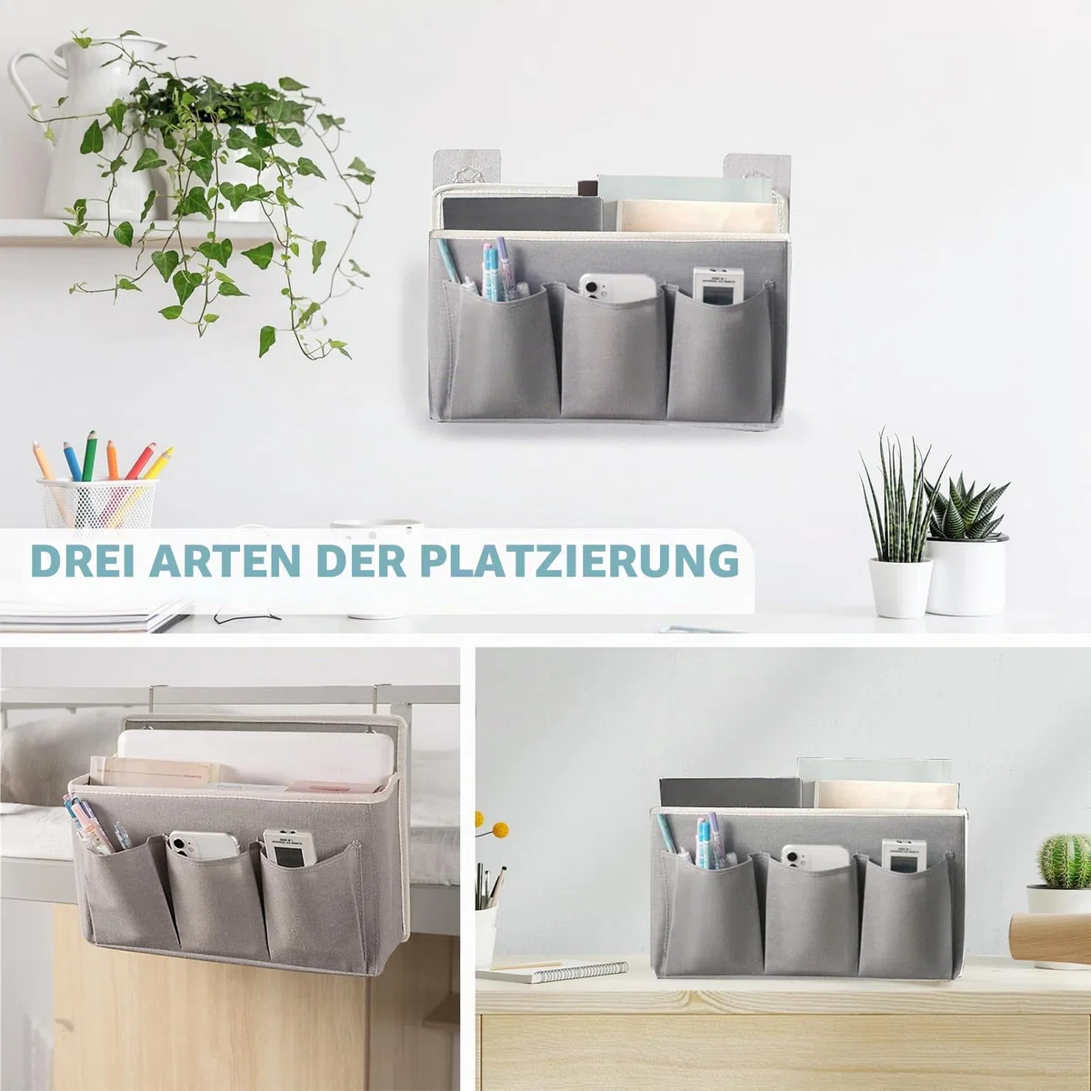 2 Stück Wand Organizer Tasche Hängekörbe Mit Großer Mesh Abteilung Und 3 Taschen Tür Organizer Platzsparend Aufbewahrung Für Schlafzimmer Wohnmobil Camper