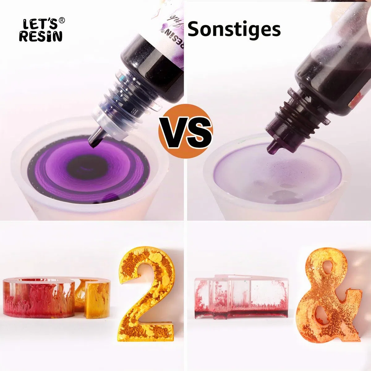 LET'S RESIN Alkohol Tinte Set - 26 Farben Alcohol Ink zur Epoxidharz Malerei, Hochkonzentrierte Tinte auf Alkoholbasis, konzentrierte Epoxidharzfarbe Farbstoff für Harz Kunst, Malen - je 10 ml