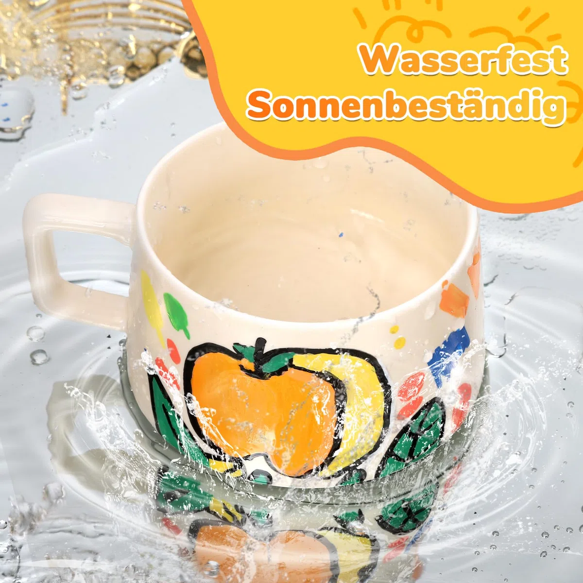 Infiart 48 Farben Acryl Farbe Marker Pinsel Spitze Automatische Tinte Steuerung Farbe Stifte Schnelltrocknen Acryl Marker Set für Weihnachten Dekorationen, Glas, Stein, Holz