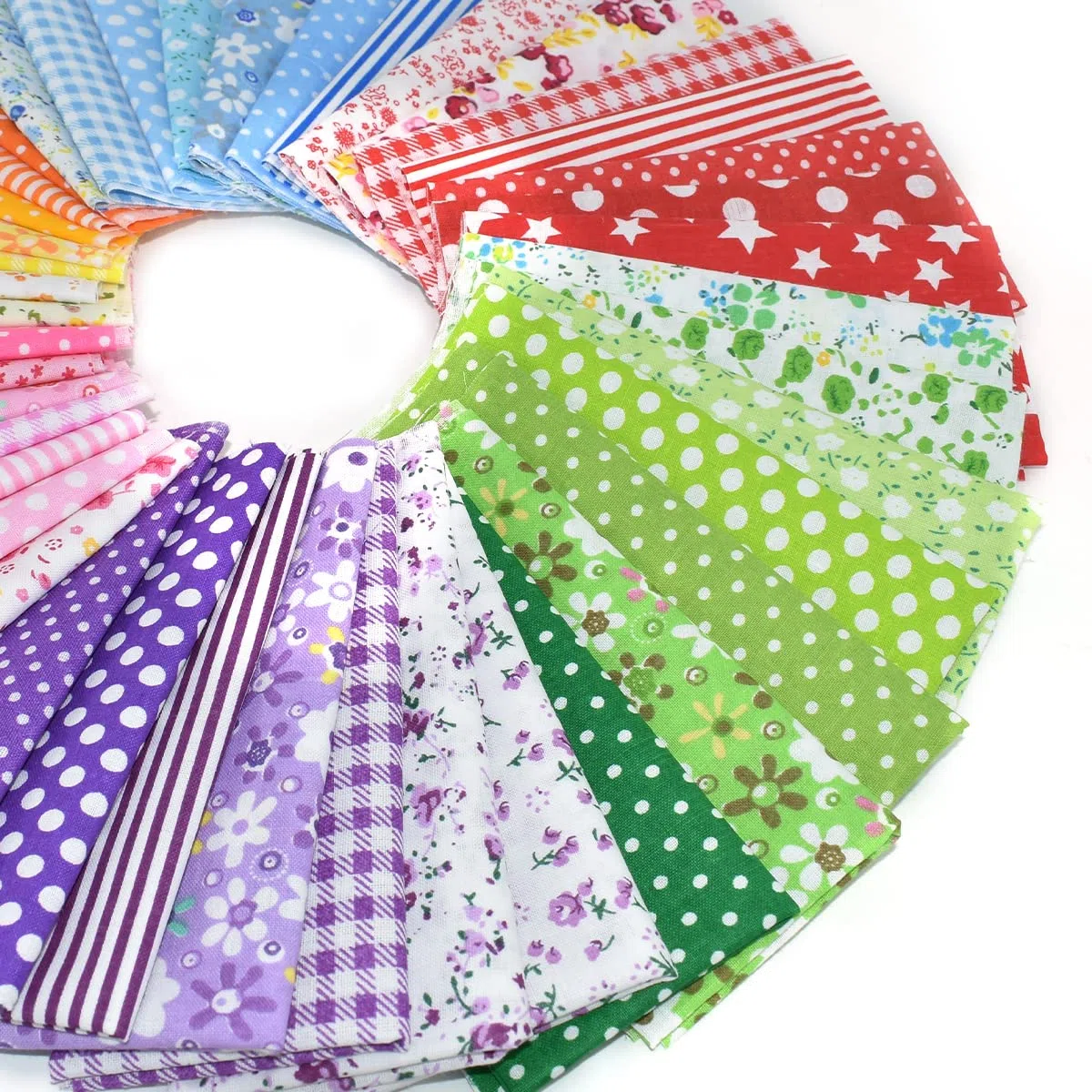 42 Stück 24,8 x 24,8 cm Baumwollstoff Nähen Patchwork Quadraten Quilten Bündel verschiedene Muster Tücher zum Nähen DIY Kunst Arbeit Zubehör Scrapbooking Quilten