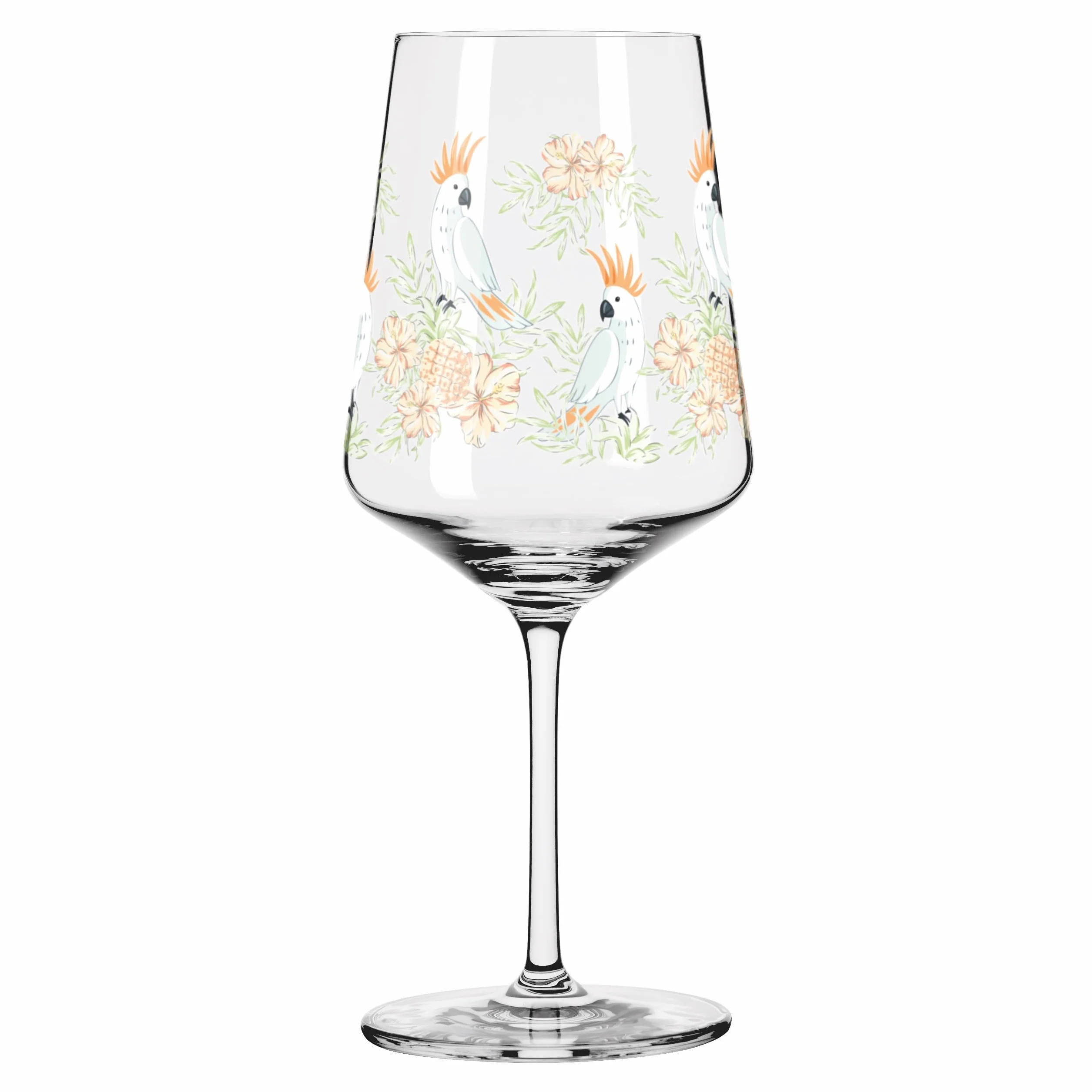 RITZENHOFF 6211001 Aperitif-Glas 2er-Set 500 ml - Serie Sommertau - floraler Stil, mehrfarbig - Made in Germany