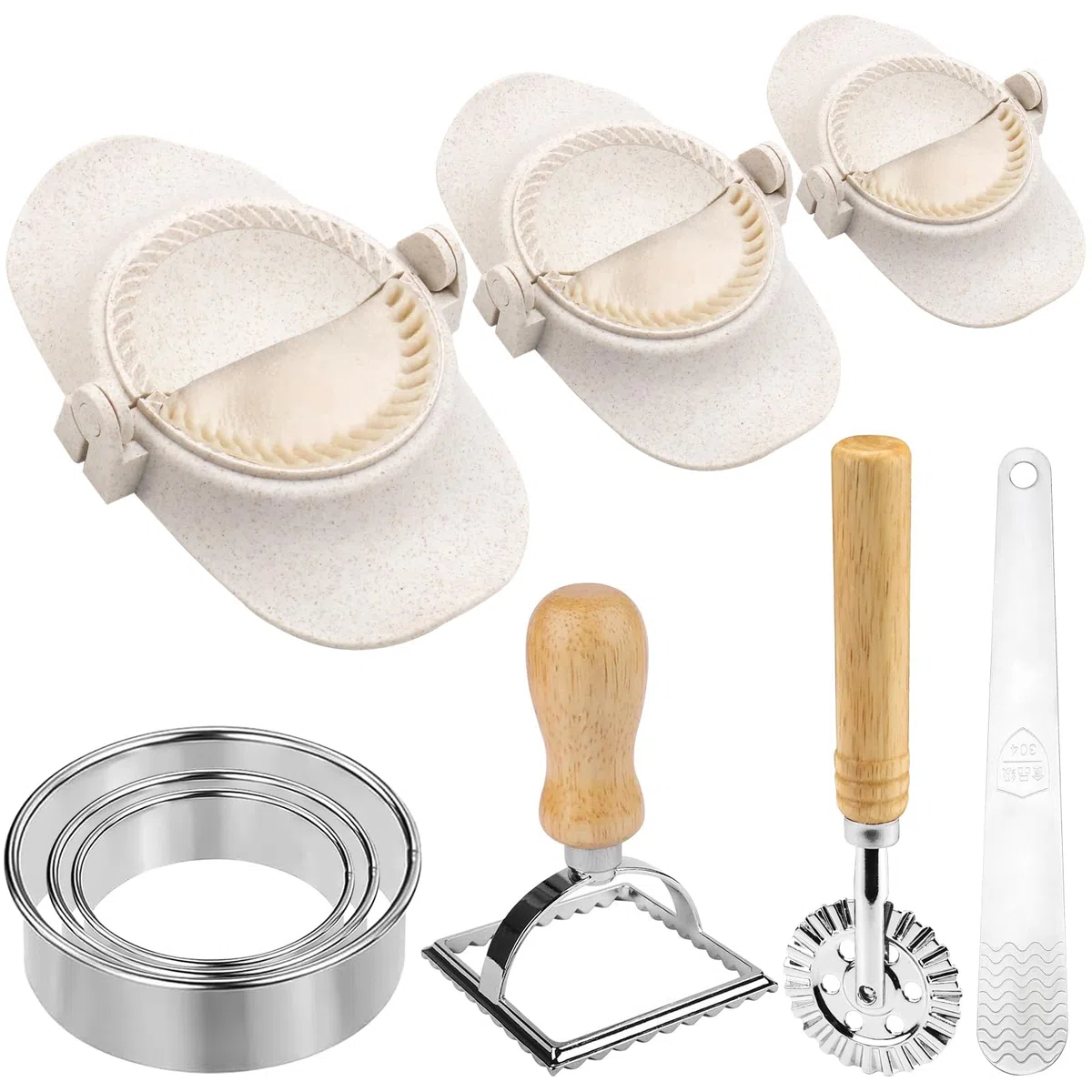Dumpling Maker Set, 9-teilig Ravioli Former, Teigtaschenformer für Dumpling Ravioli Machen