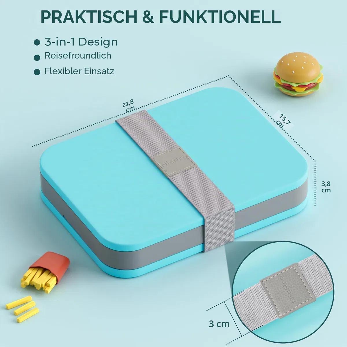 Nicpro Wet Palette für Mischpalette Acrylfarben, Farbtablett Nasspalette mit 100 Stück Palettenpapier, 4 Stück Schwämmen, Pinselhalter Farbmisch Aufbewahrung für Modellfarbe, DIY