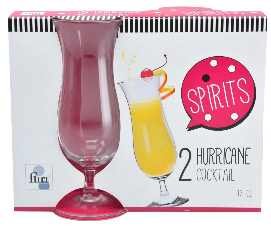 2er Set Cocktailglas Spirits Hurricane