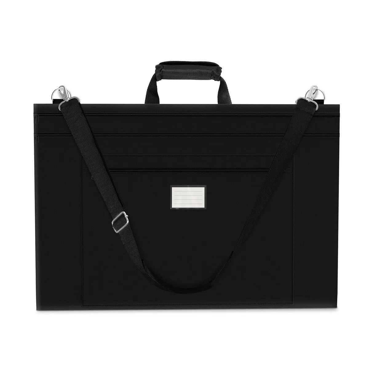 54 x 66cm-Aufbewahrungstasche für Zeichenbrett mit Griff,Transporttasche für Zeichenplatte, Schwarze Kunsttasche für Künstlerbedarf, Bücher und Ordner, mit Schultergurt- Schwarz