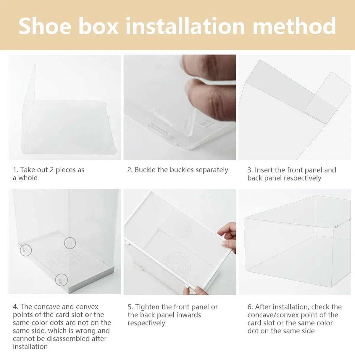 Windfromort Schuhboxen 2 Stück Stapelbar Schuhaufbewahrung 33.5x23x13 cm Transparent Schuh Organizer Aufbewahrungsboxen Schuhe für Schuhe High Heels Sneaker