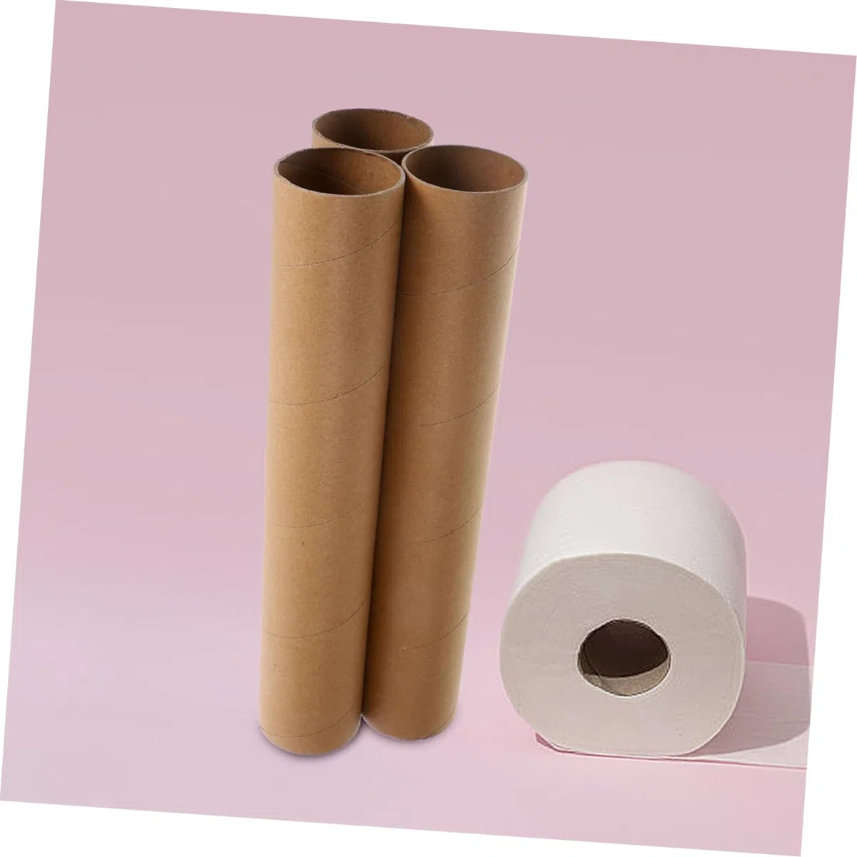 Lurrose 6 Pappröhren aus Braunem Papier für Selbstgemacht Projekte und Kunst Stabile Zylindrische Kartonrollen für Basteln und Zeichnen 6 Stück Vielseitig Einsetzbar