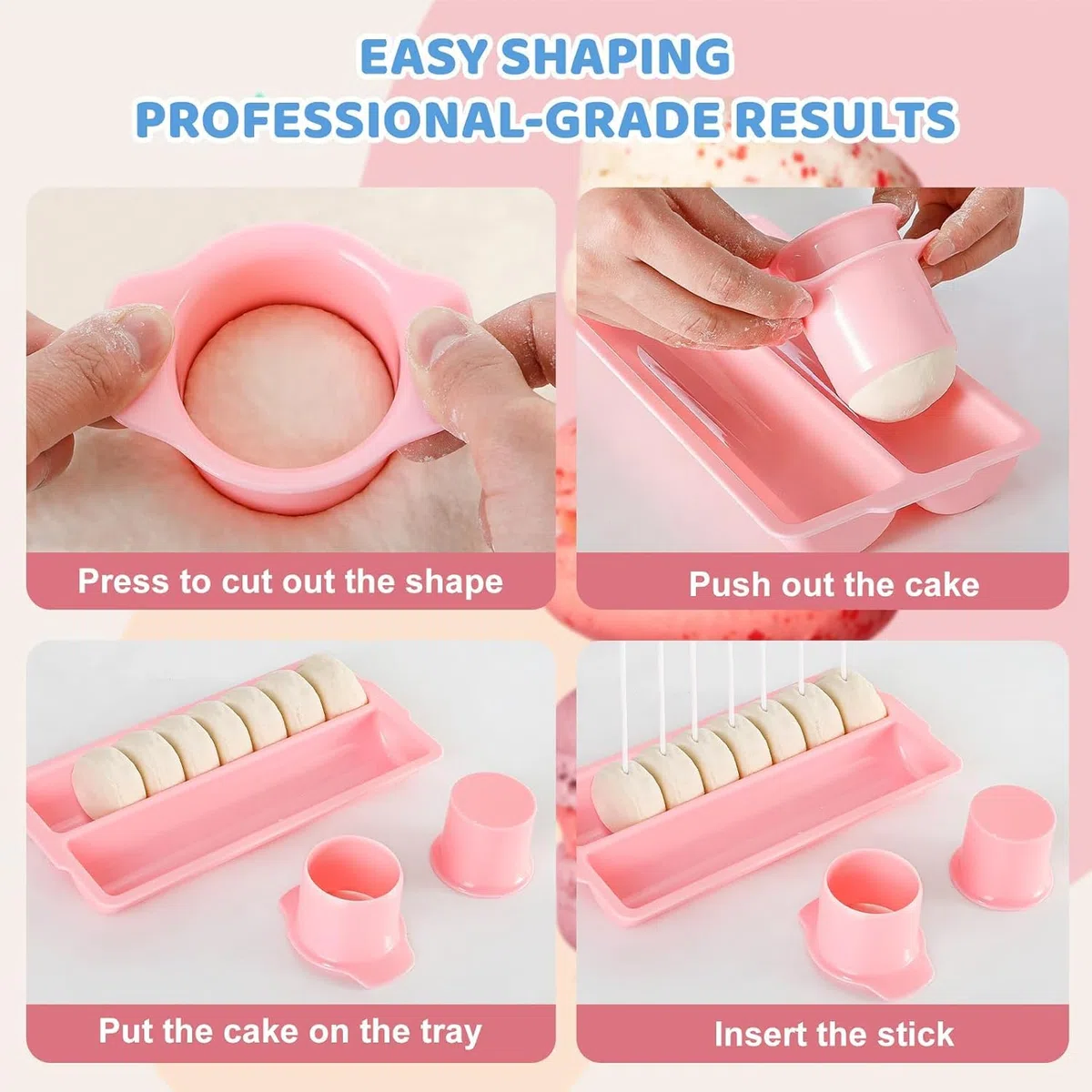 Cake Pop Form Set, Cakepop Form mit Halterung, Tablett, Cakesicles und Papiertüte - Dessertzubereitung für Familienfeiern und Hochzeiten