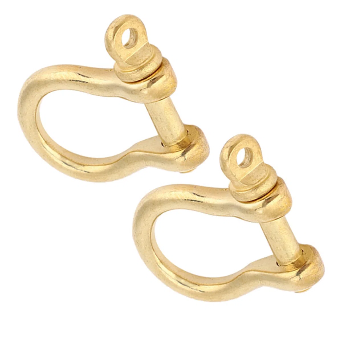 Yctze Anker Shackle, Reines Messing U-Type Fob Schlüsselring Haken Goldene Verbindungsschnalle 10mm - Bow Shackle, Messing Shackle, U Shackle