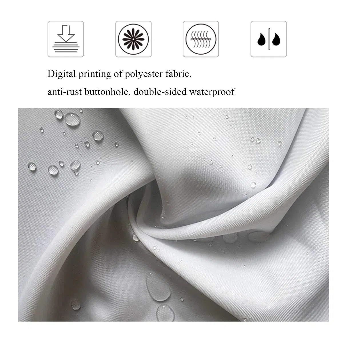 Zengmei Get Naked Duschvorhang-Set, 178 x 177 cm, lustiges Zitat, langlebig, wasserdicht, Polyester, Duschvorhang für Badezimmer, Badedekoration, Stoff + 12 Haken (weiß)