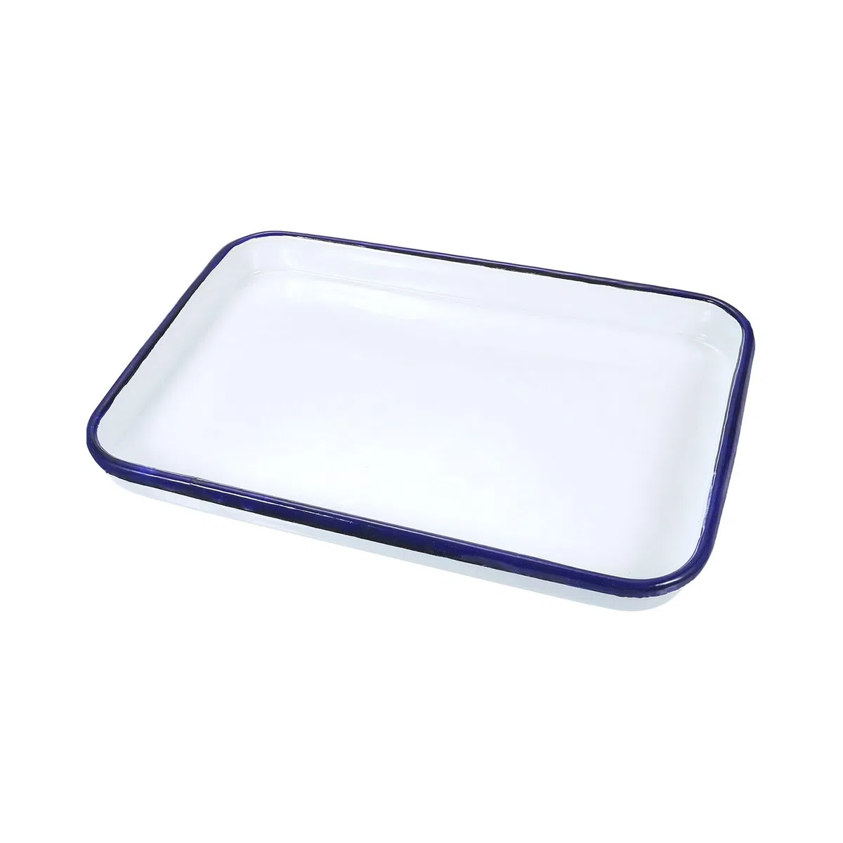 QUARKZMAN Butcher Tray Palette 10" x 7.1" Metall Dreifach Emaille Beschichtete Rechteckige Tablett Halterung Künstler Maler Malwerkzeug Für Kunstfarbe Acryl Aquarell Mischen