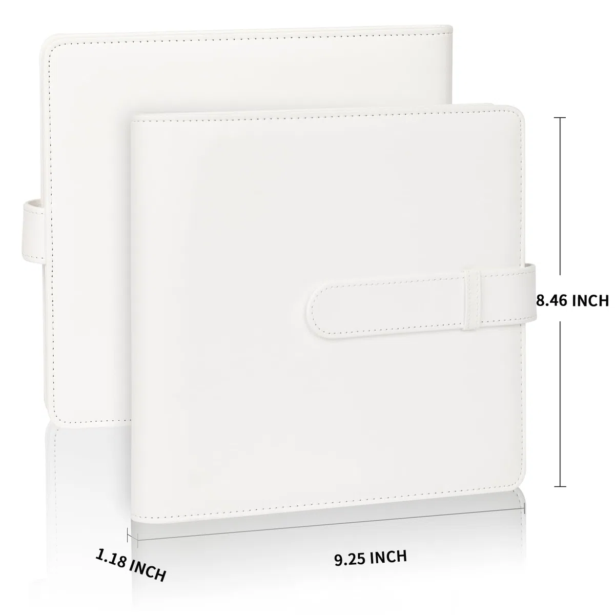 Ruibytree Fotoalbum 360 Taschen für Instax Mini und Polaroid, Weiß | PU-Leder, klare Hüllen für 54x86 mm Sofortbilder; Mini 12/11/9/Evo, Polaroid Snap/Zip, Reise, Geburtstag, Geschenk