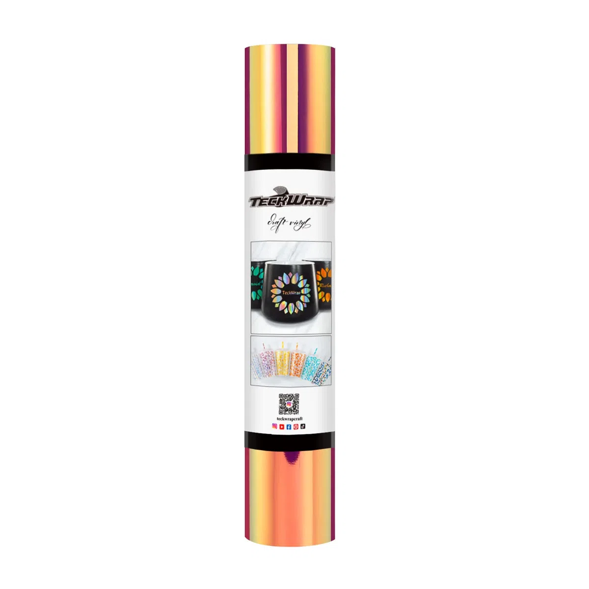 TECKWRAP Holografisches Chrom-Vinyl, 30,5 x 152,4 cm, Orchideenviolett – permanent klebendes Vinyl, für Innen- und Außenbereich, Vinyl, wasserdicht, Scrapbooking, leicht zu schneiden und Unkraut für
