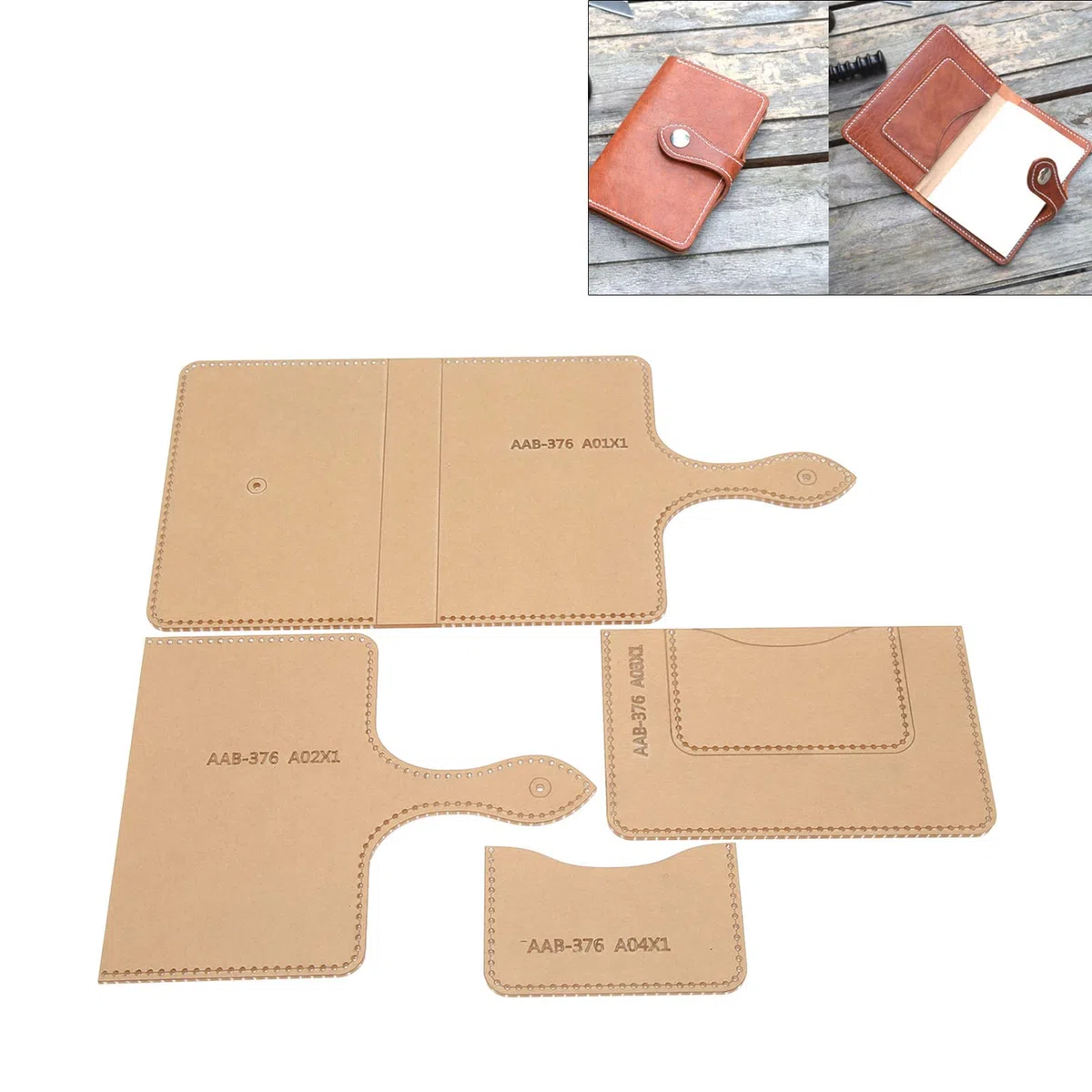 Acryl-Schablonen-Set, Leder-Schablonen, Acryl-Taschen-Schablone, Reisepass-Taschen-Schablone, Acryl-Gürtel-End-Schablonen für Leder, Leder-Handwerkswerkzeug