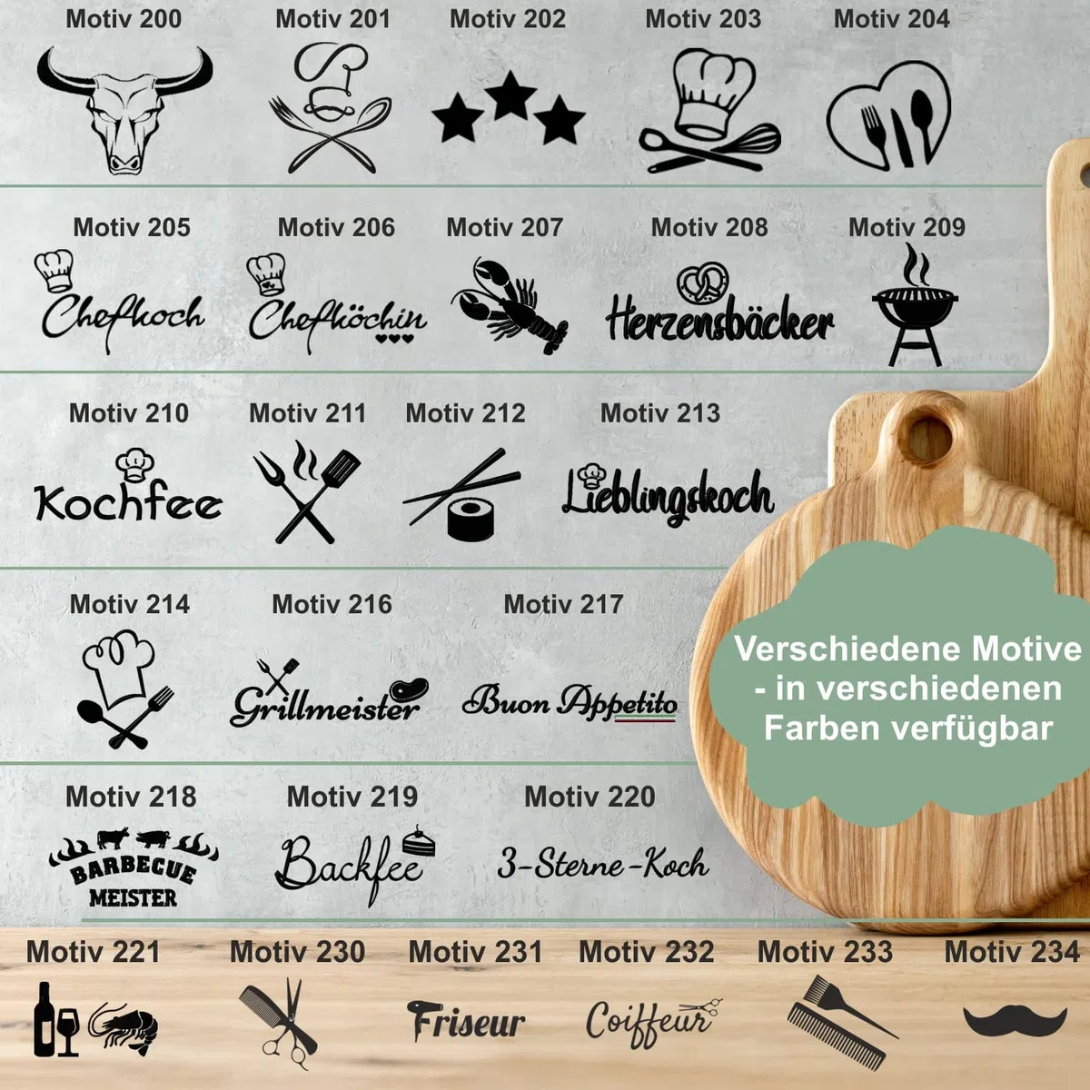 Wolimbo Kochschürze mit Namen - rot - Grillschürze Küchenschürze personalisiert mit verstellbarem Nackenband - Schürze selbst gestalten mit Motiv
