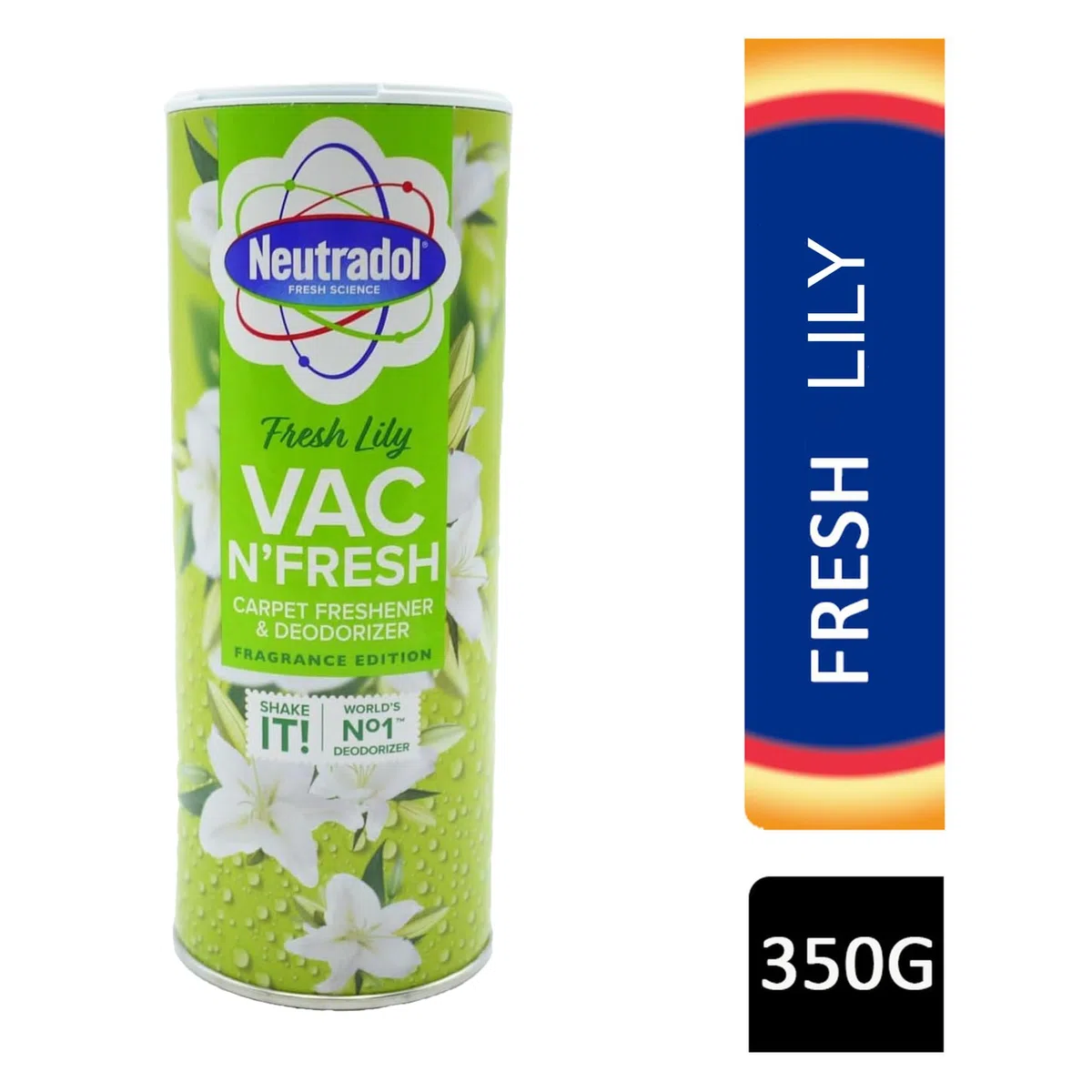 Neutradol Frische Rosa & Vac n Fresh Lily – Teppich-Deodorierer & Teppich-Lufterfrischer – Teppichreiniger & Geruchsbeseitiger – Effektive Erfrischung mit Shake and Vac Teppich-Lufterfrischer, 2 Stück