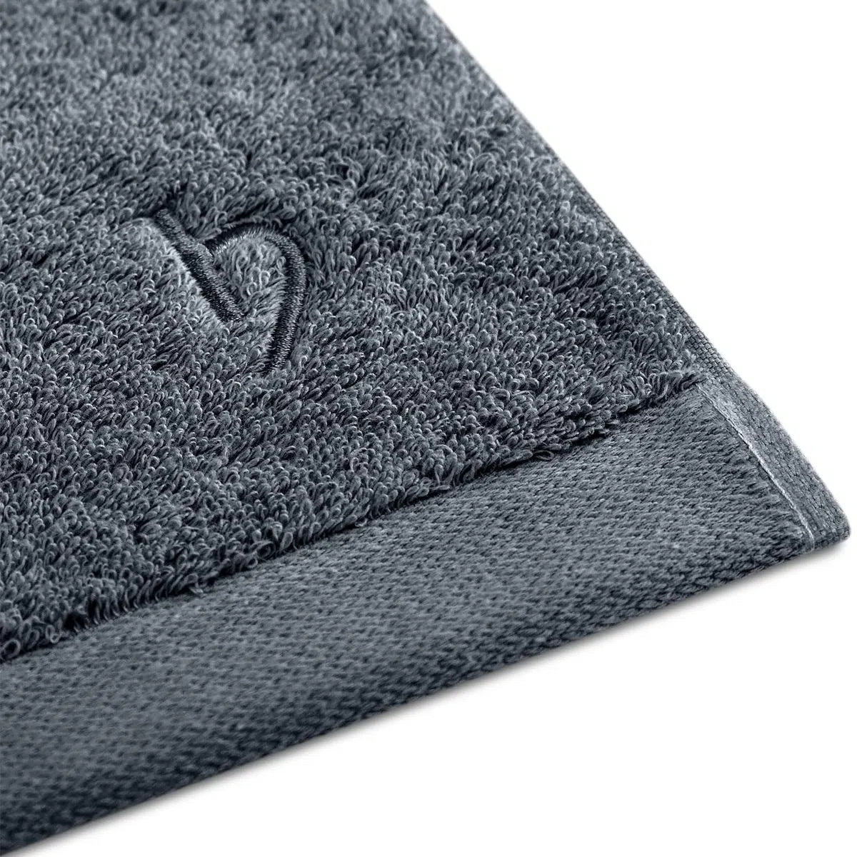 herzbach home Gästehandtuch 3er Set 30 x 50 cm (Anthrazit) – Hochwertige, weiche & saugstarke Gäste-Handtücher in Premium-Qualität – 100% natürliche Baumwolle