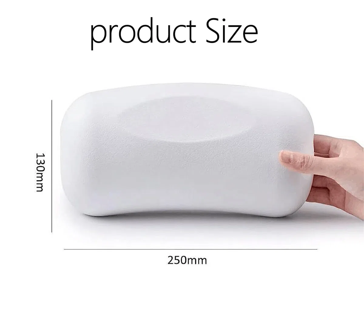 Lonkenn Badewannenkissen, Ergonomisches Badekissen, PU-Wannenkissen mit Saugnäpfen, wasserdichte Badewannen Kissen, Badewanne Nackenpolster, rutschfest, Bad Zubehör für Badewanne, Spa-Weiß
