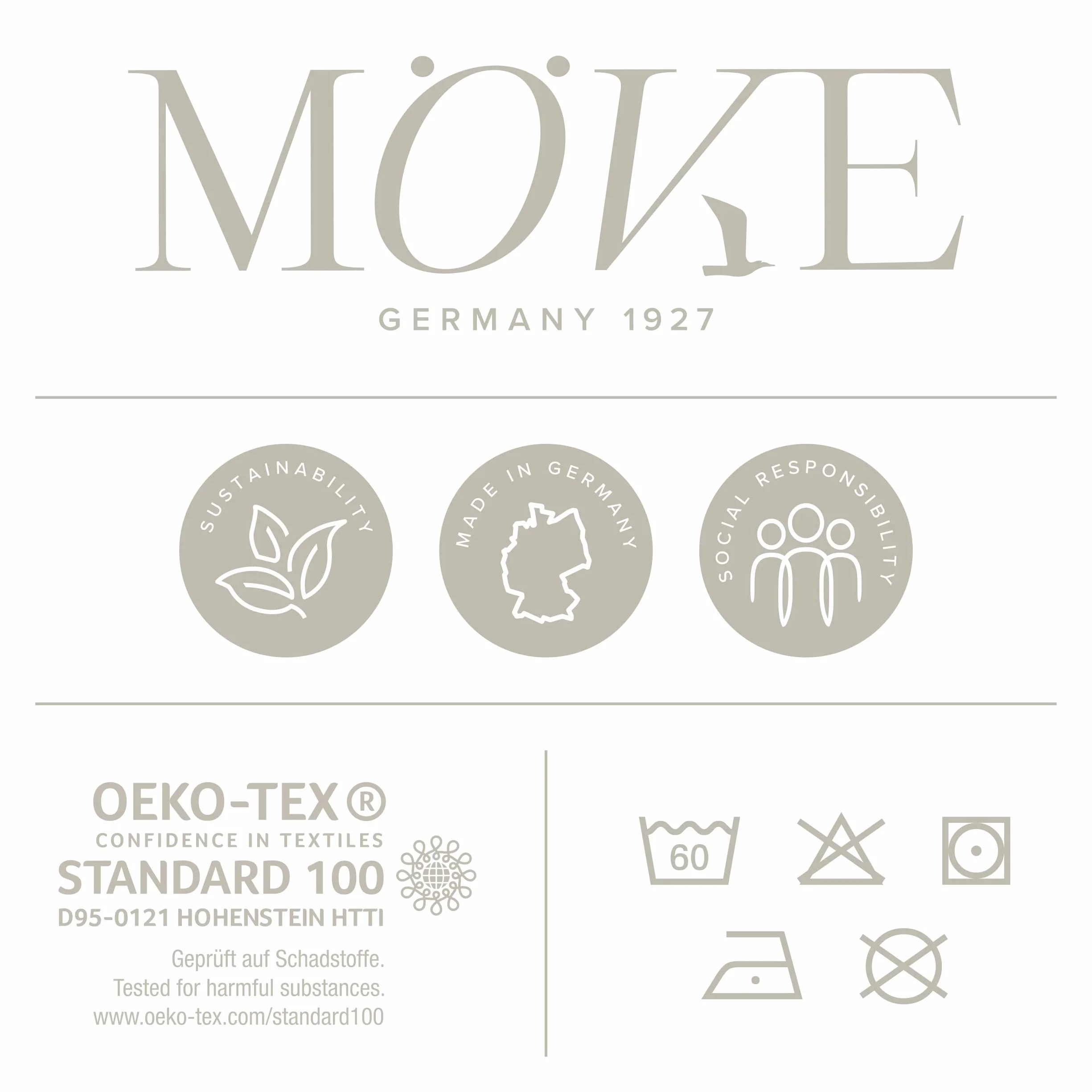 Möve Eden Seiftuch Biesenbordüre 30 x 30 cm aus 80% Baumwolle / 20% Leinen, Nature/Black (Packung mit 2)