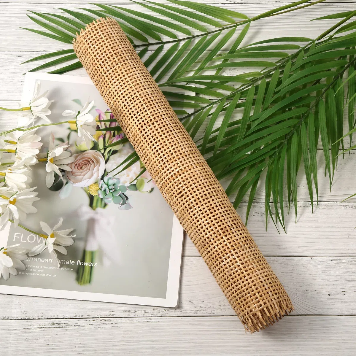 SAVITA Cane Webbing Rattan Roll, 1x0,35m Gewebtes Offenes Rattan Geflecht Natürliches Rattan Gurtband für Caning-Projekte Quadratisch Hohl Rattan Webbing für Heimwerker Schrank Stuhl Möbel