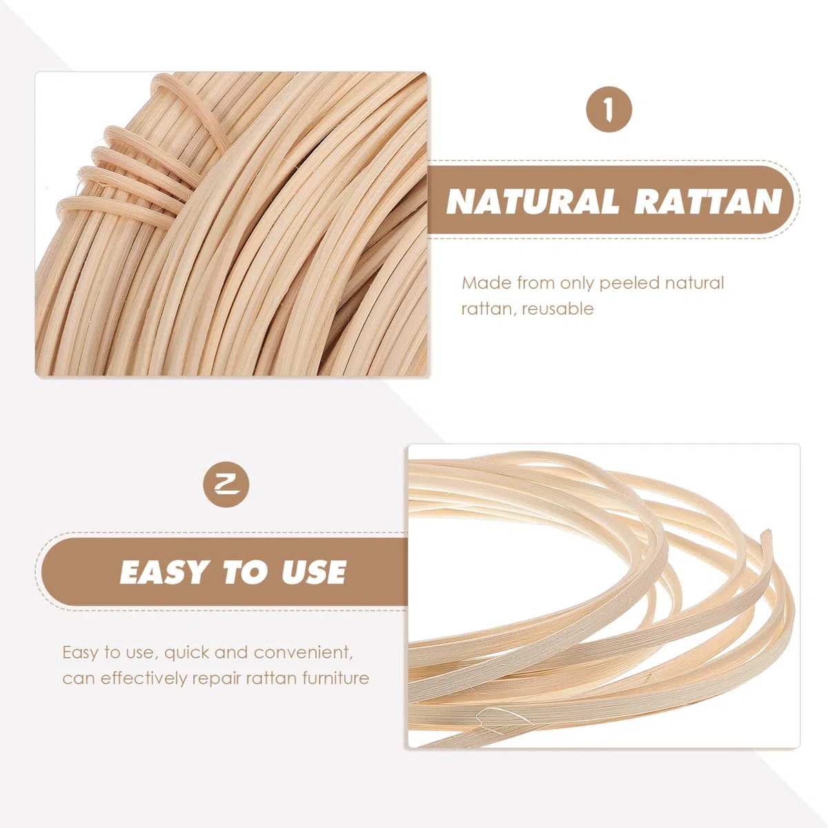 COHEALI 1 Rolle Rattan-gewebematerial Möbelreparaturzubehör Flaches Rattanmaterial Weidenkörbe Reparaturset Für Terrassenstühle Reparaturmaterial Für Rattanmöbel Hölzern Stock Weben