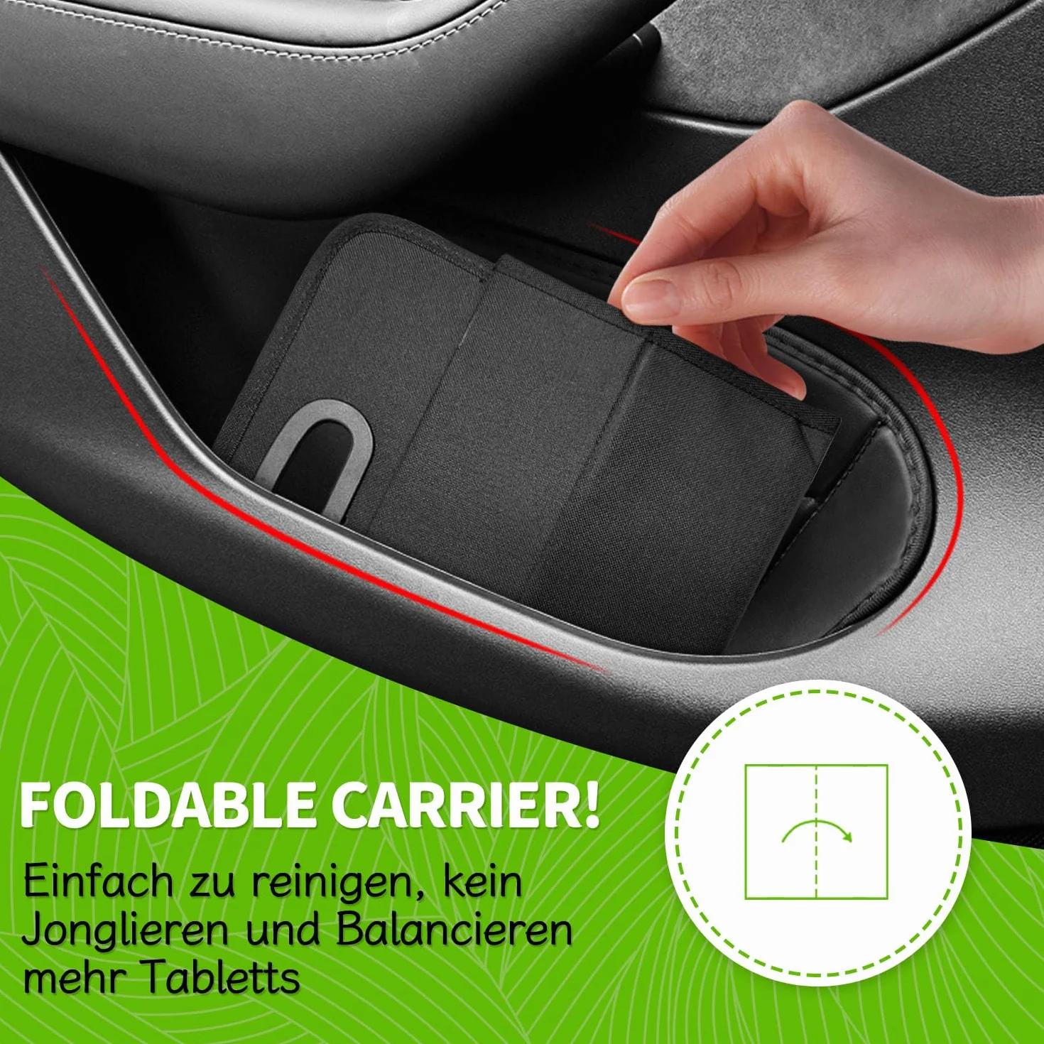 Boczif Tasse Caddy Tragbarer Getränketräger oder Dosen Wiederverwendbar, Becherhalter mit Griff, Tragen Sie Kaffee, Wein, Cocktails, sichert Getränke - für Lieferung und zum Mitnehmen (schwarz)