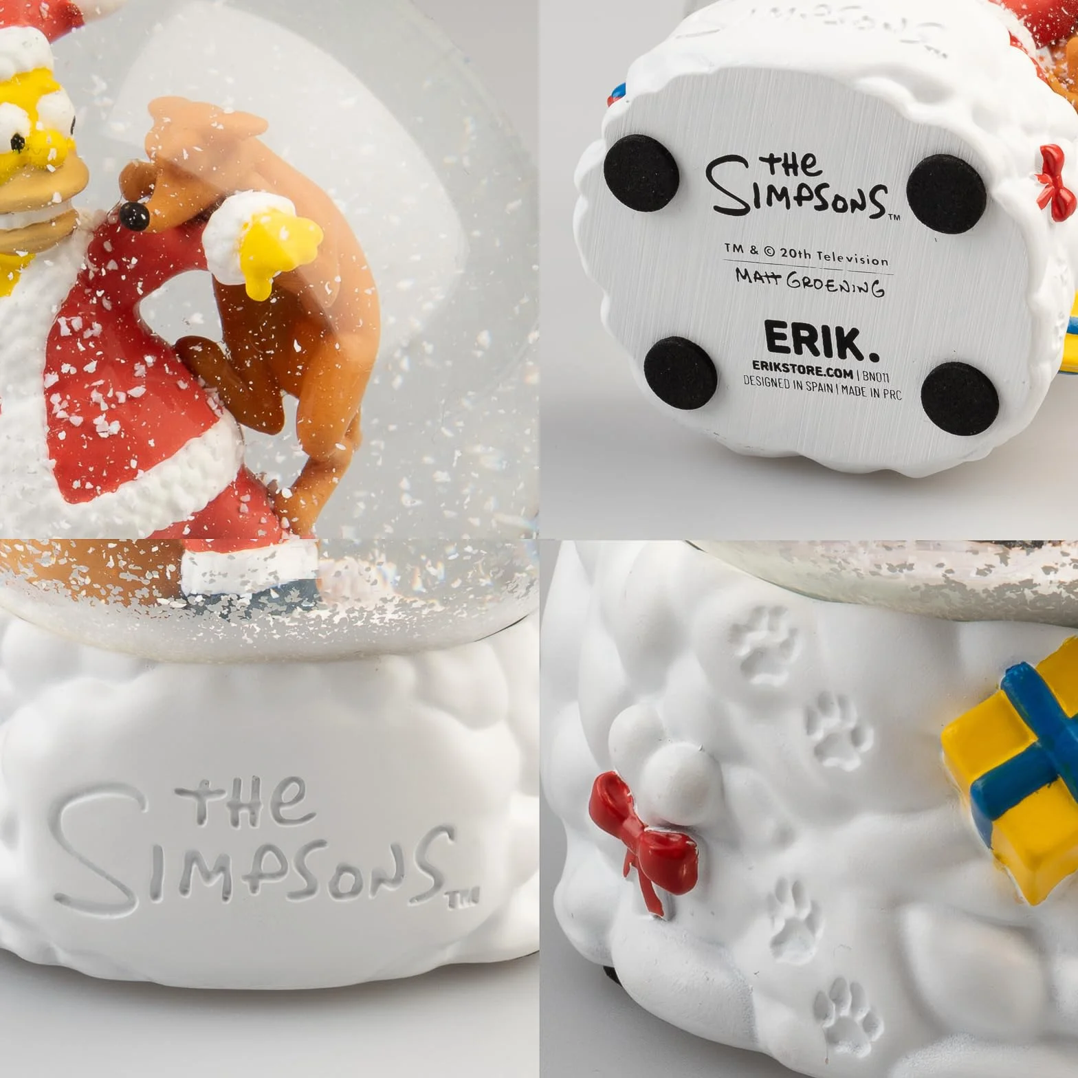 Grupo Erik Schneekugel Die Simpsons Schneekugel Weihnachten Weihnachtsdeko Dekoartikel 8 x 10 x 8 cm - Offizieller The Simpsons Fanartikel Geschenke