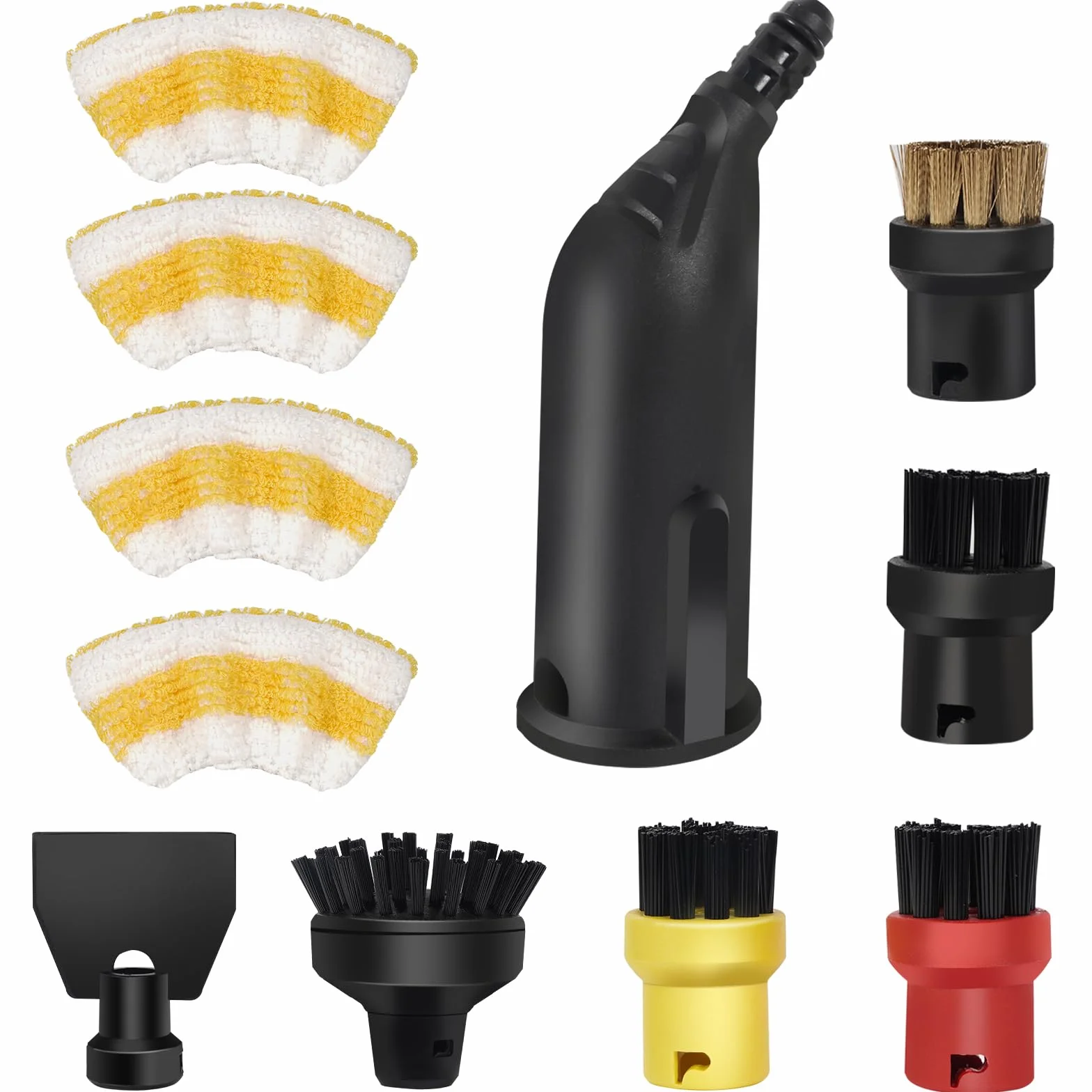11 Stück Bürstenkopf Dampfreiniger Zubehör Kompatibel mit Karcher Dampfstaubsaugern SC1 SC2 SC3 SC4 SC5 SC7 CTK10