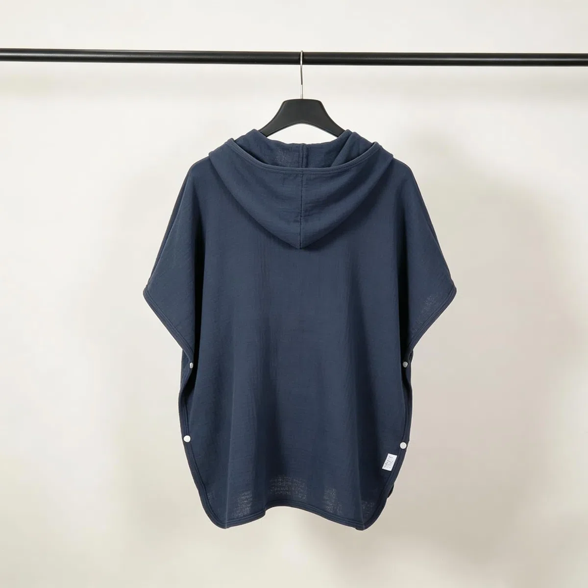 Badeponcho Kinder, Handtuch Poncho aus 100% Musselin Baumwolle, Poncho Handtuch mit Kapuze Waschbar, Badehandtuch für Baden Schwimmbad Strand Baby Jungen Mädchen Kleinkind (Navy Blau)