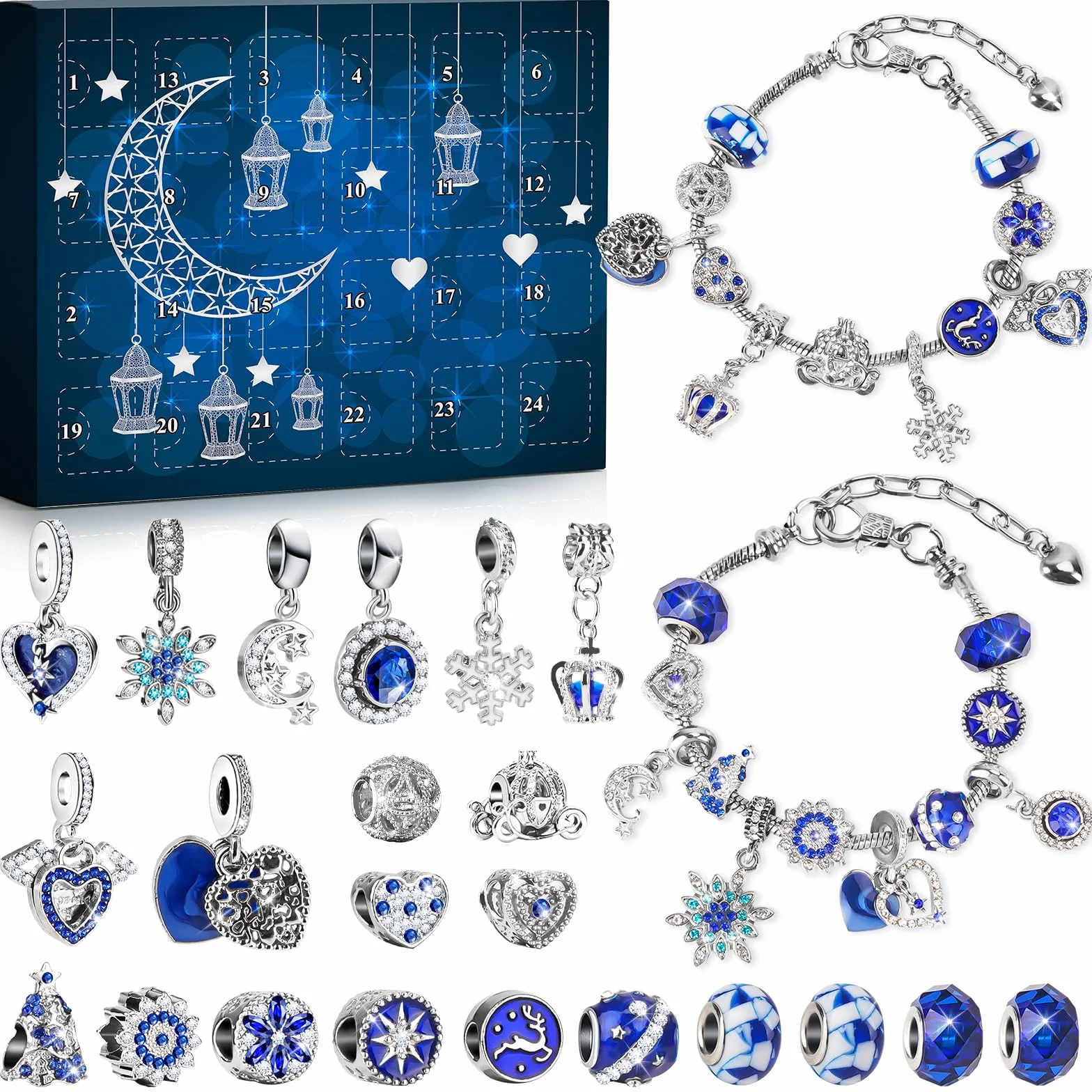 Schmuck Adventskalender 2025 Teenager Mädchen Kinder: DIY Adventskalender 2025 Inhalt Kinder Frauen Schmuck Armband Damen, Weihnachtskalender Jugendliche Mädchen Geschenke 12 5 6 7 10 Jahre