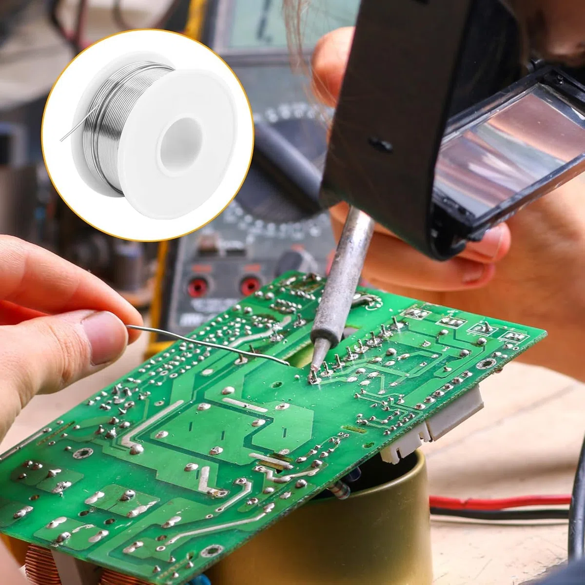 Niedrigschmelzendes Zinn-Blei-Lötmittel und Lötdraht, 0,8 mm/100 g Kolophoniumkern-Lötmittel für elektronische Komponenten, elektrisches Lötmittel und Niedrigtemperatur-Lötmittel für Bleilötmittel für