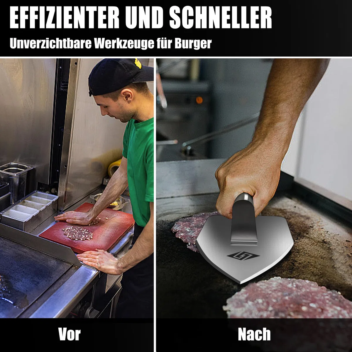 STEVEN-BULL S Smash Burgerpresse, Edelstahl Burger Smasher, Lustige Burgerpresse, Männer Geschenke,Papa Geschenk