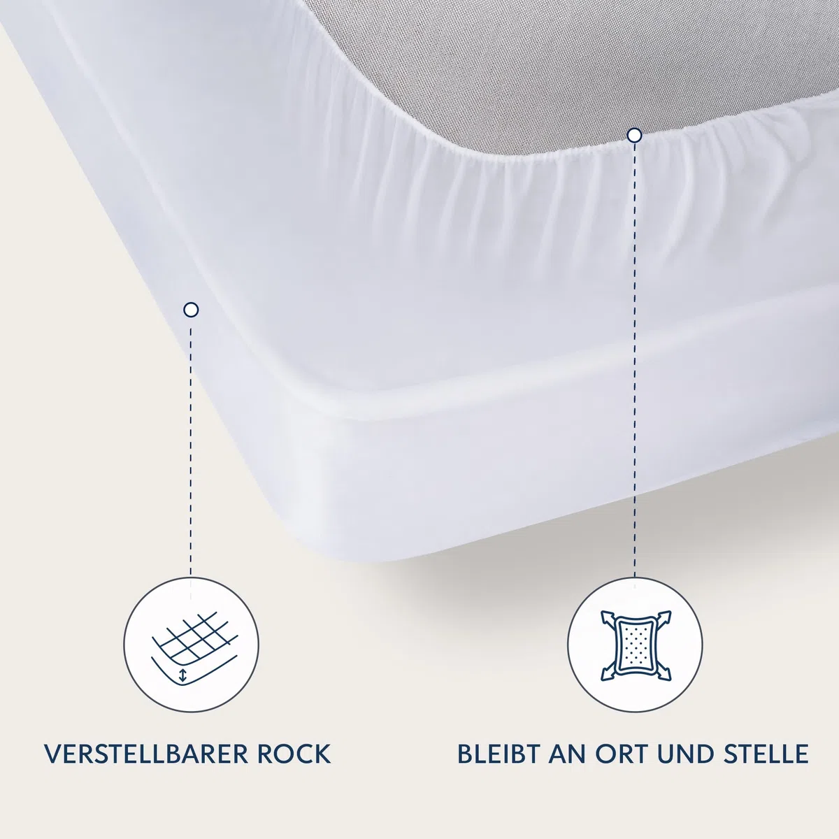 Matratzenschoner 180x200 Gesteppt - Matratzenauflage bis 40 cm Höhe mit Gummizug - Matratzenschoner 180x200 - Öko-Tex und atmungsaktiv - Nicht wasserdicht