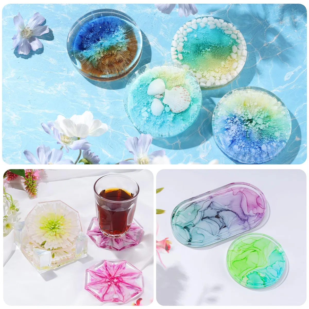 LET'S RESIN Alkohol Tinte Set - 26 Farben Alcohol Ink zur Epoxidharz Malerei, Hochkonzentrierte Tinte auf Alkoholbasis, konzentrierte Epoxidharzfarbe Farbstoff für Harz Kunst, Malen - je 10 ml